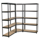 Corner Racking Unit with 5 Shelves