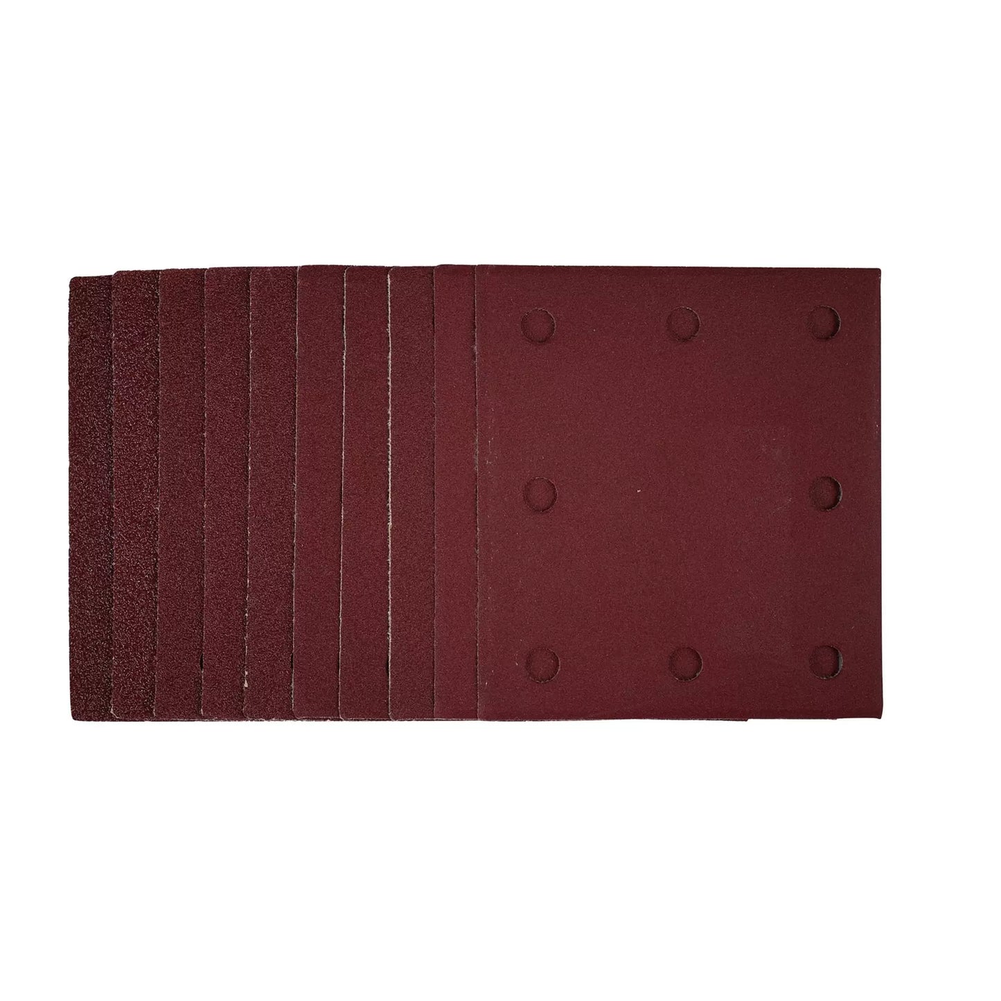 Draper Tools - 54347 - 1/4 Sanding Sheets with Hook and Loop, 115 x 105mm, Assorted Grit (Pack of 10)