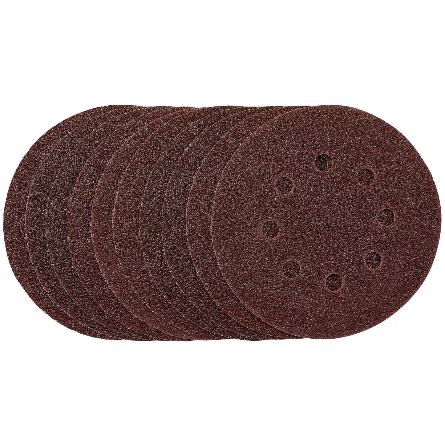 Draper Tools - 54392 - Punched Sanding Discs, 125mm, Hook & Loop, 40 Grit, (Pack of 10)