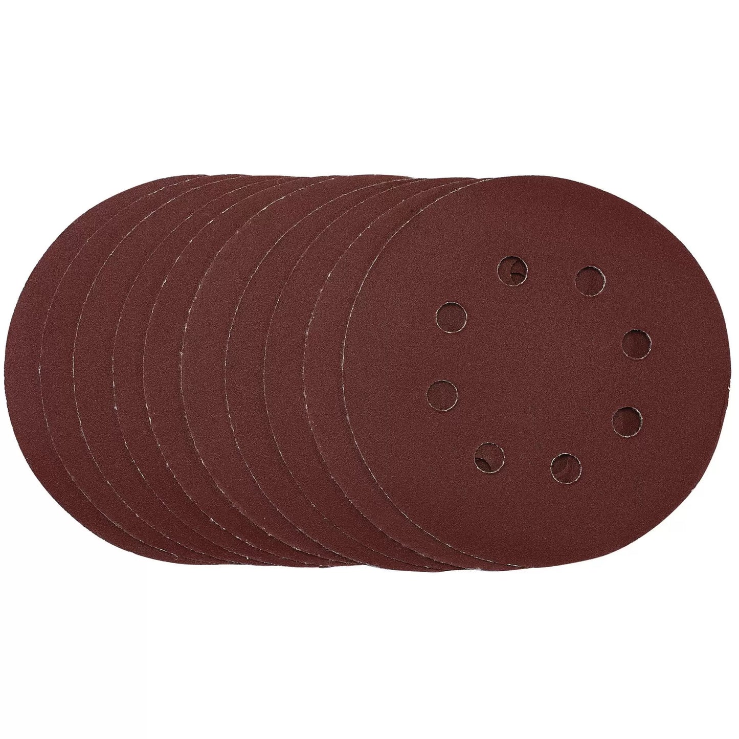 Draper Tools - 54758 - Punched Sanding Discs, 125mm, Hook & Loop, 240 Grit, (Pack of 10)