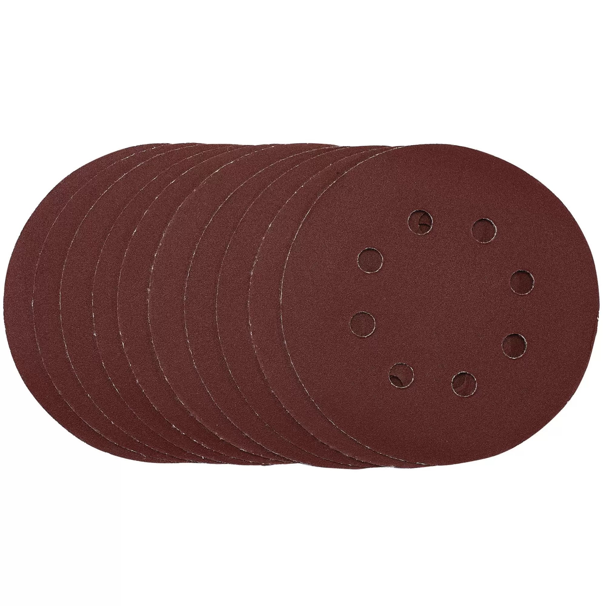 Draper Tools - 54758 - Punched Sanding Discs, 125mm, Hook & Loop, 240 Grit, (Pack of 10)