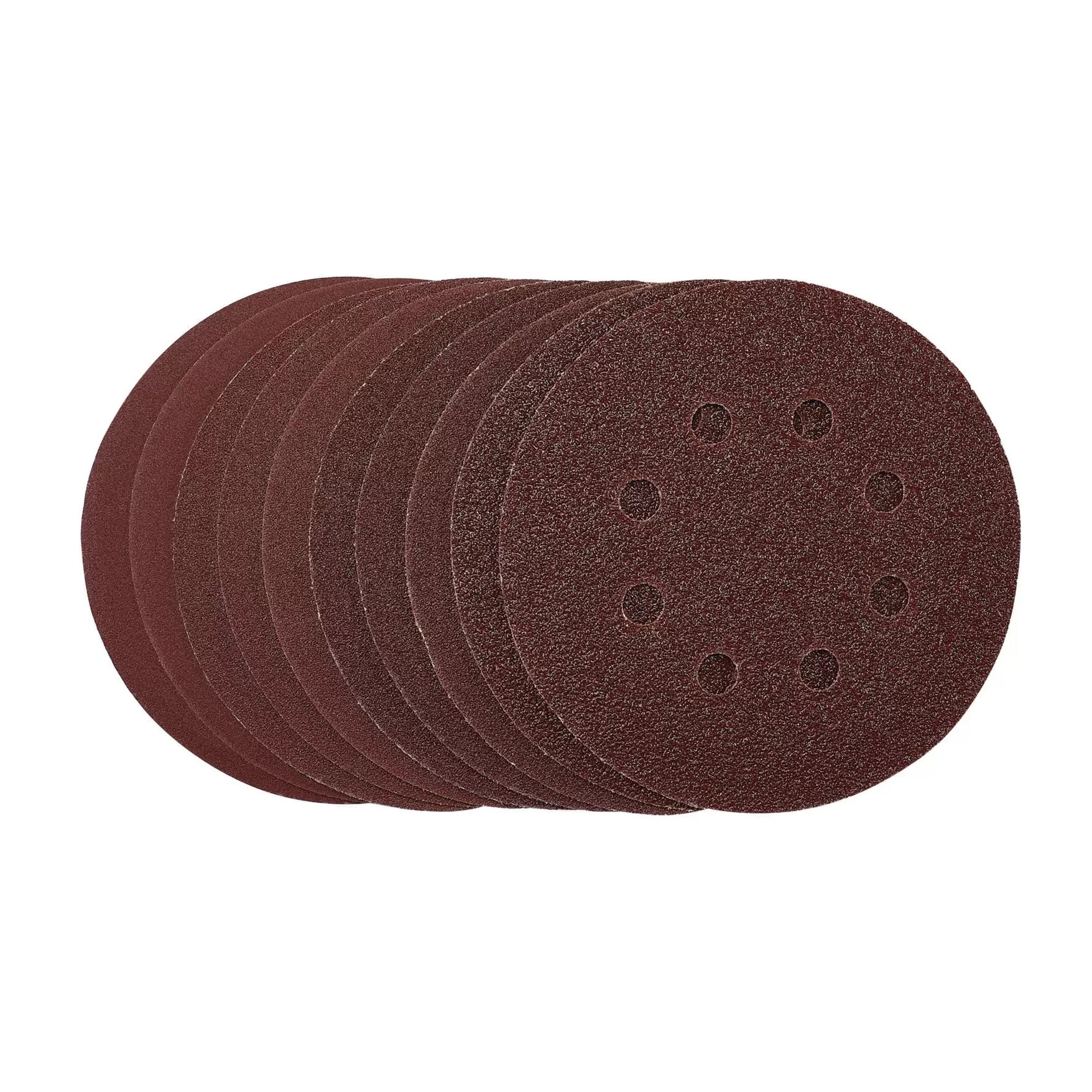Draper Tools - 54759 - Punched Sanding Discs, 125mm, Hook & Loop, Assorted Grit, (Pack of 10)