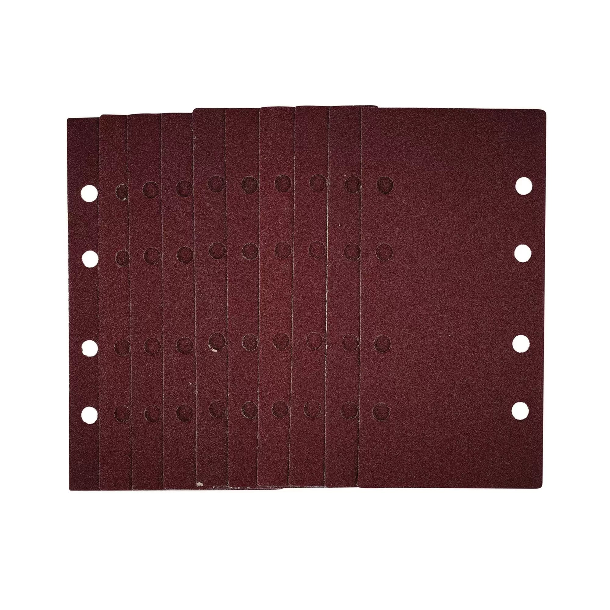 Draper Tools - 54851 - 1/3 Sanding Sheets with Hook and Loop, 93 x 190mm, 80 Grit (Pack of 10)