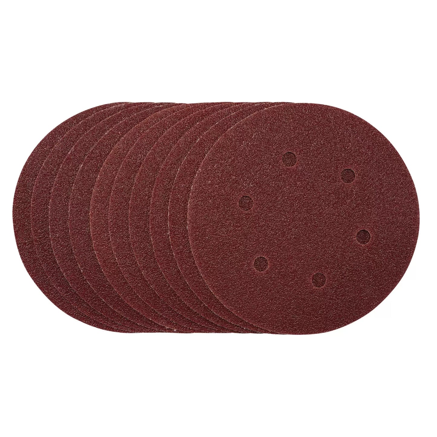 Draper Tools - 54887 - Sanding Discs, 150mm, Hook & Loop, 40 Grit, (Pack of 10)