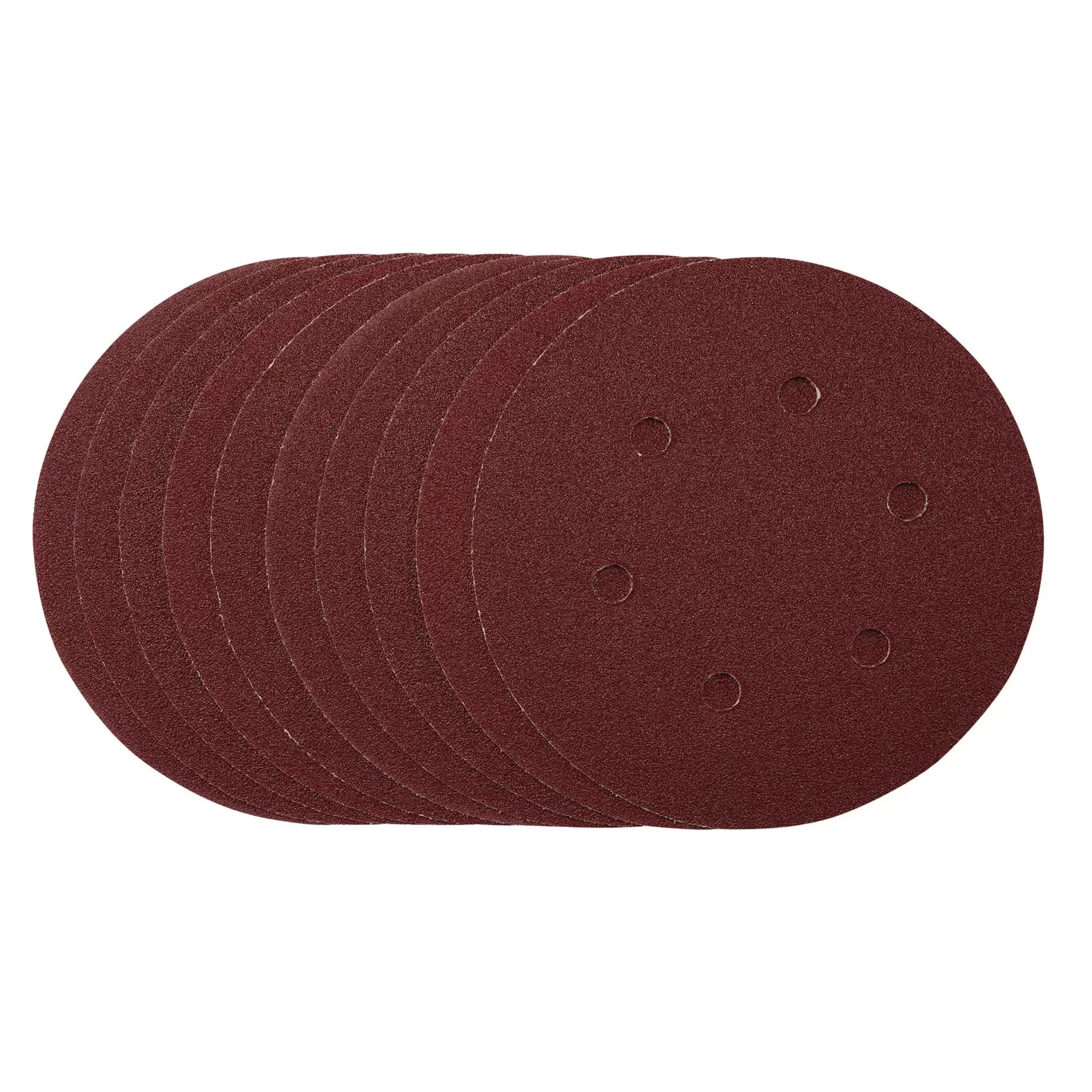 Draper Tools - 54888 - Sanding Discs, 150mm, Hook & Loop, 80 Grit, (Pack of 10)