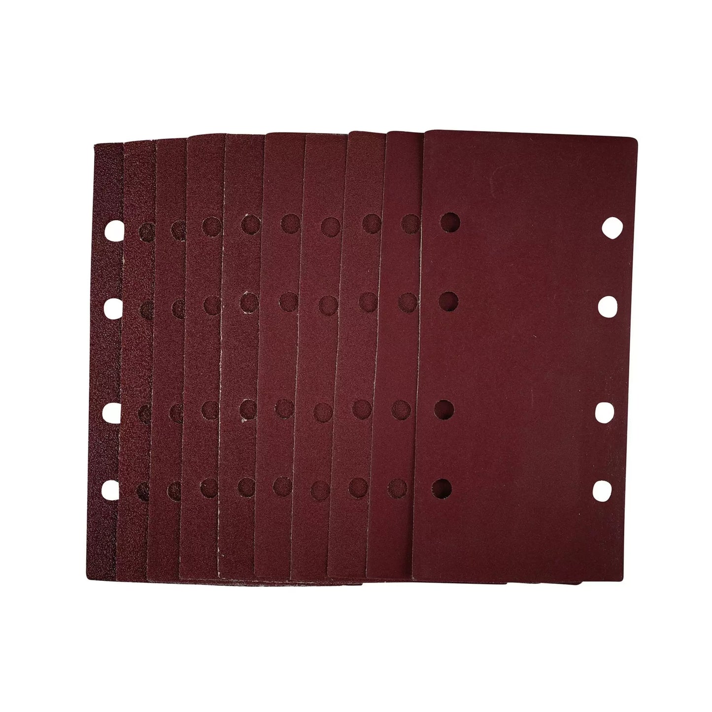 Draper Tools - 55066 - 1/3 Sanding Sheets with Hook and Loop, 93 x 190mm, Assorted Grit (Pack of 10)