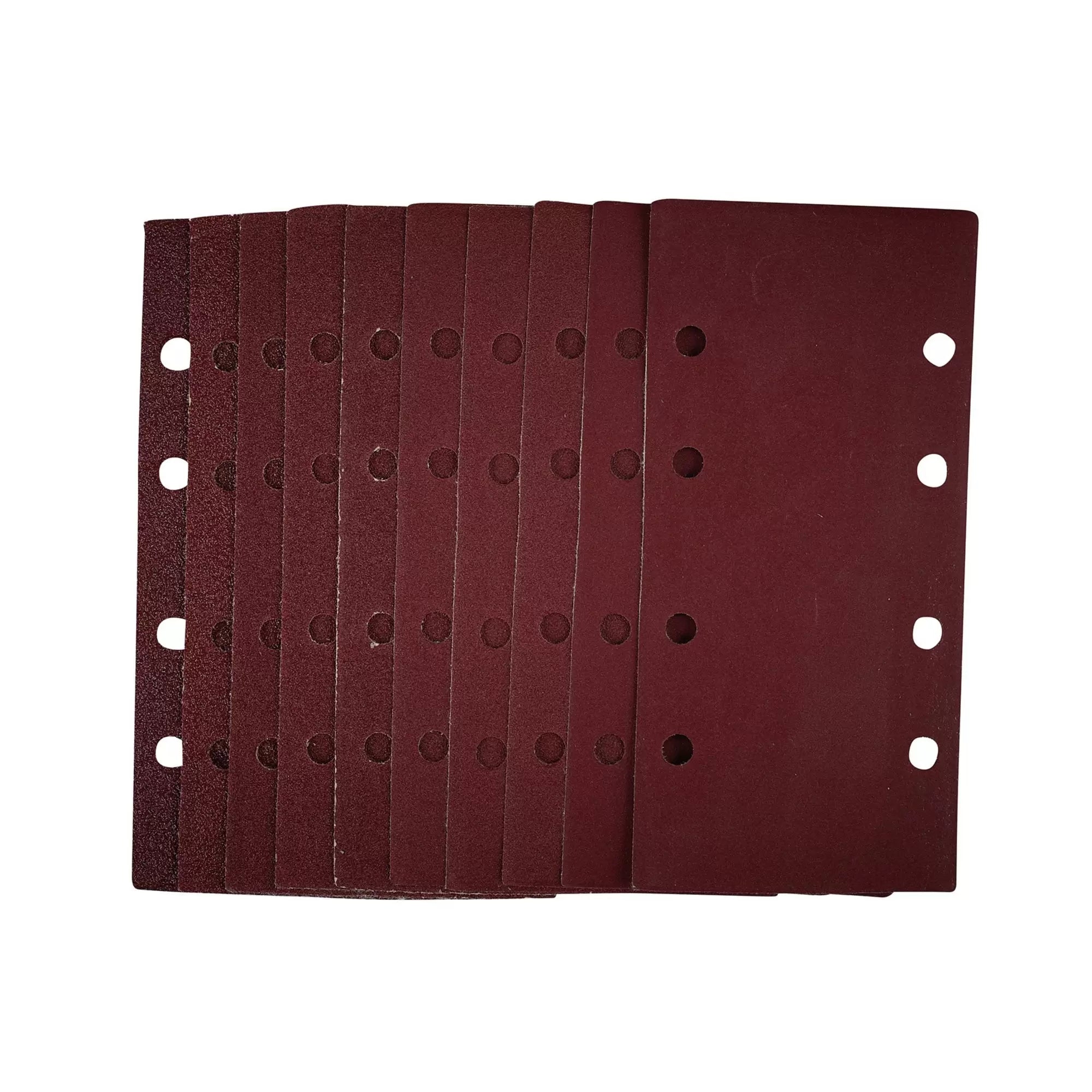 Draper Tools - 55066 - 1/3 Sanding Sheets with Hook and Loop, 93 x 190mm, Assorted Grit (Pack of 10)