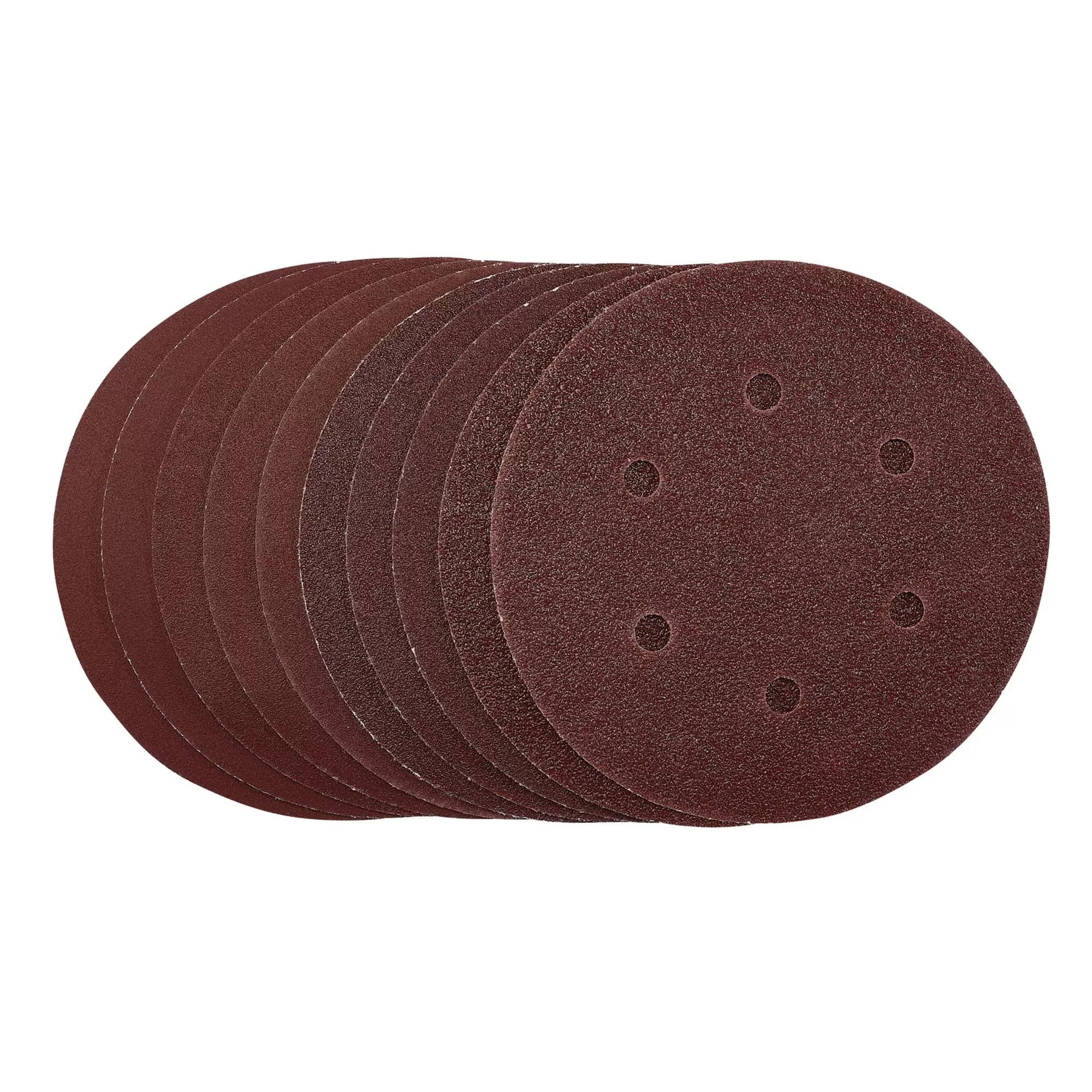 Draper Tools - 55069 - Sanding Discs, 150mm, Hook & Loop, Assorted Grit, (Pack of 10)