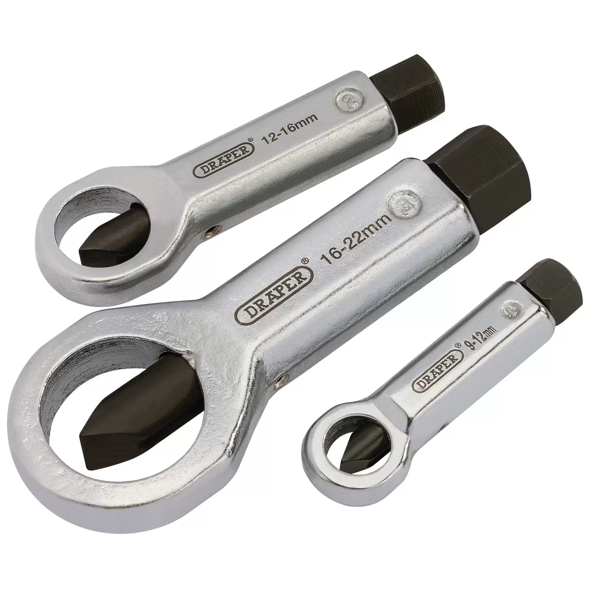 Draper Tools - 55108 - Nut Splitter Set, 9 - 22mm (3 Piece)