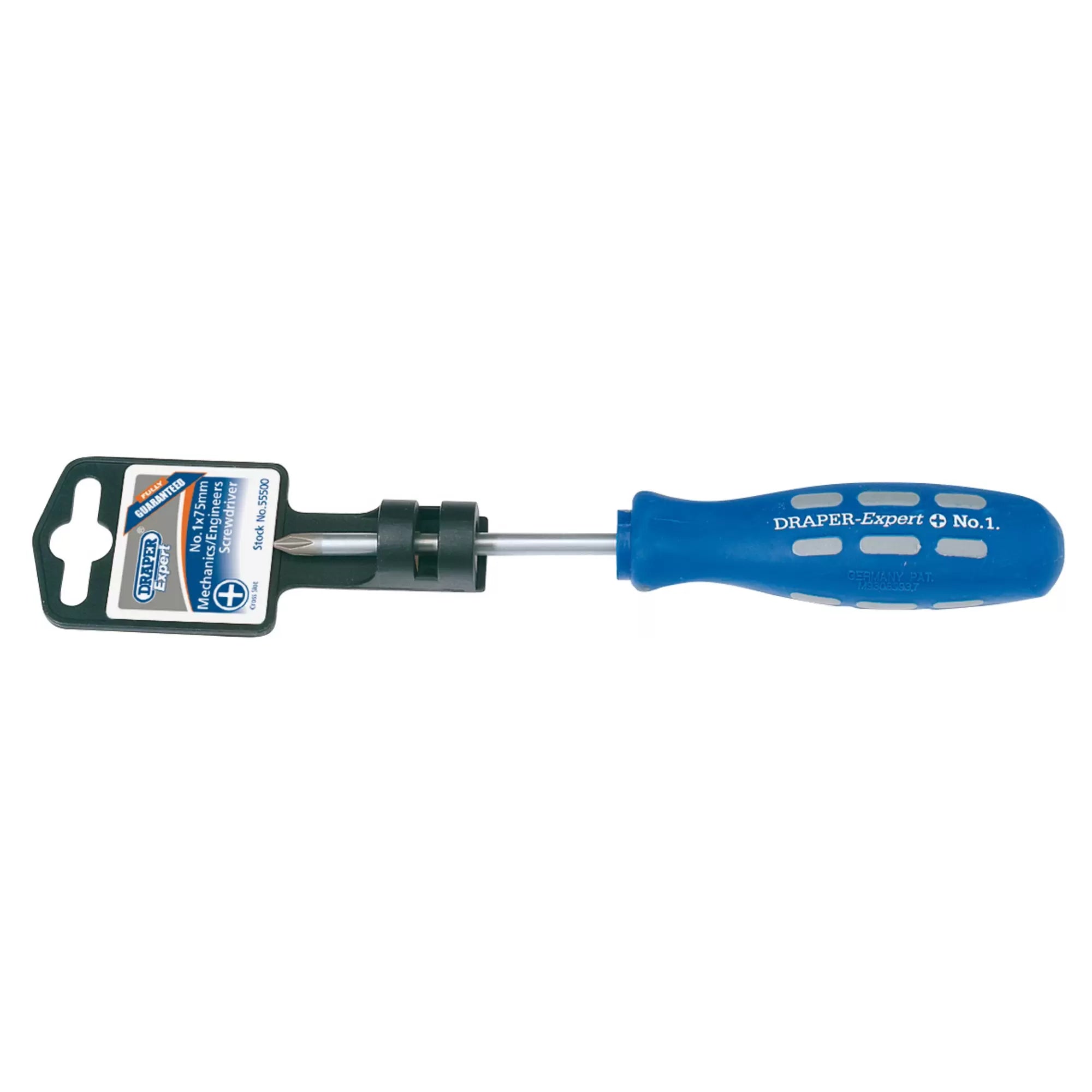 Draper Tools - 55500 - Draper Expert Cross Slot Mechanics Screwdriver, No.1 x 75mm