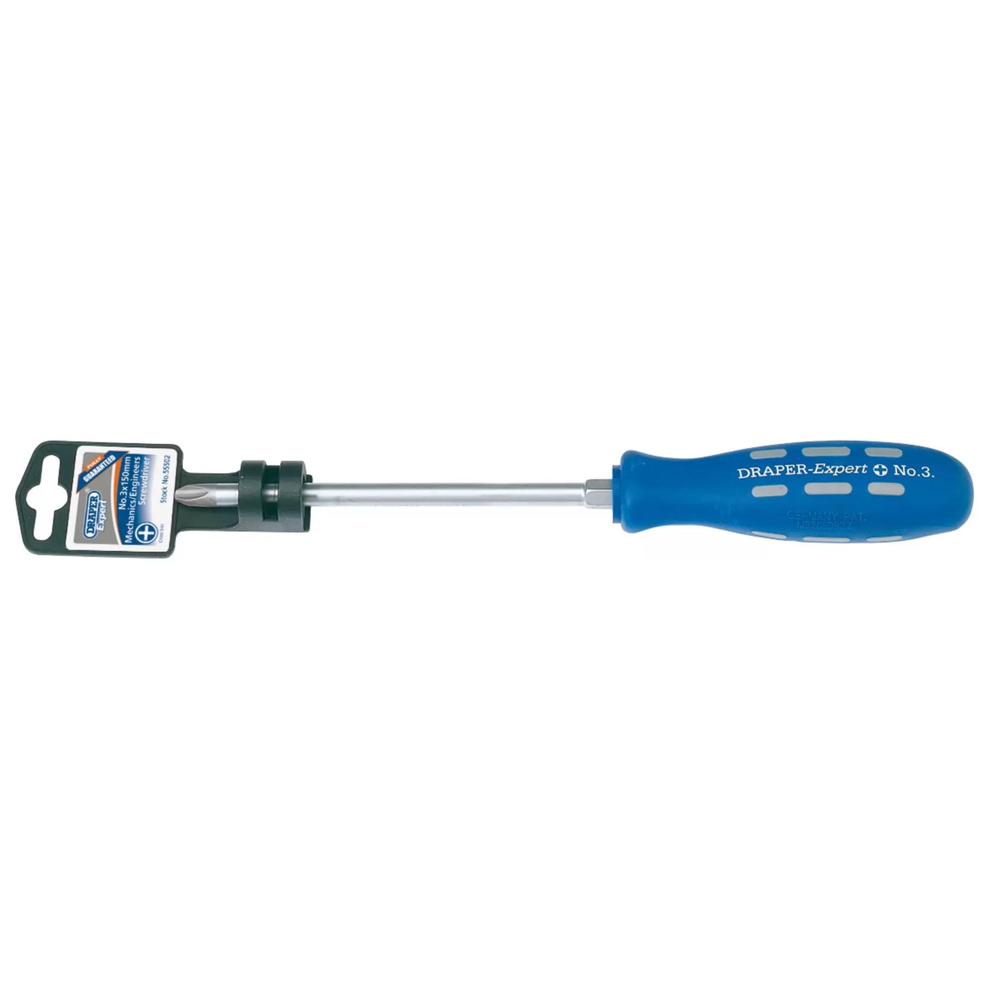 Draper Tools - 55502 - Draper Expert Cross Slot Mechanics Screwdriver, No.3 x 150mm