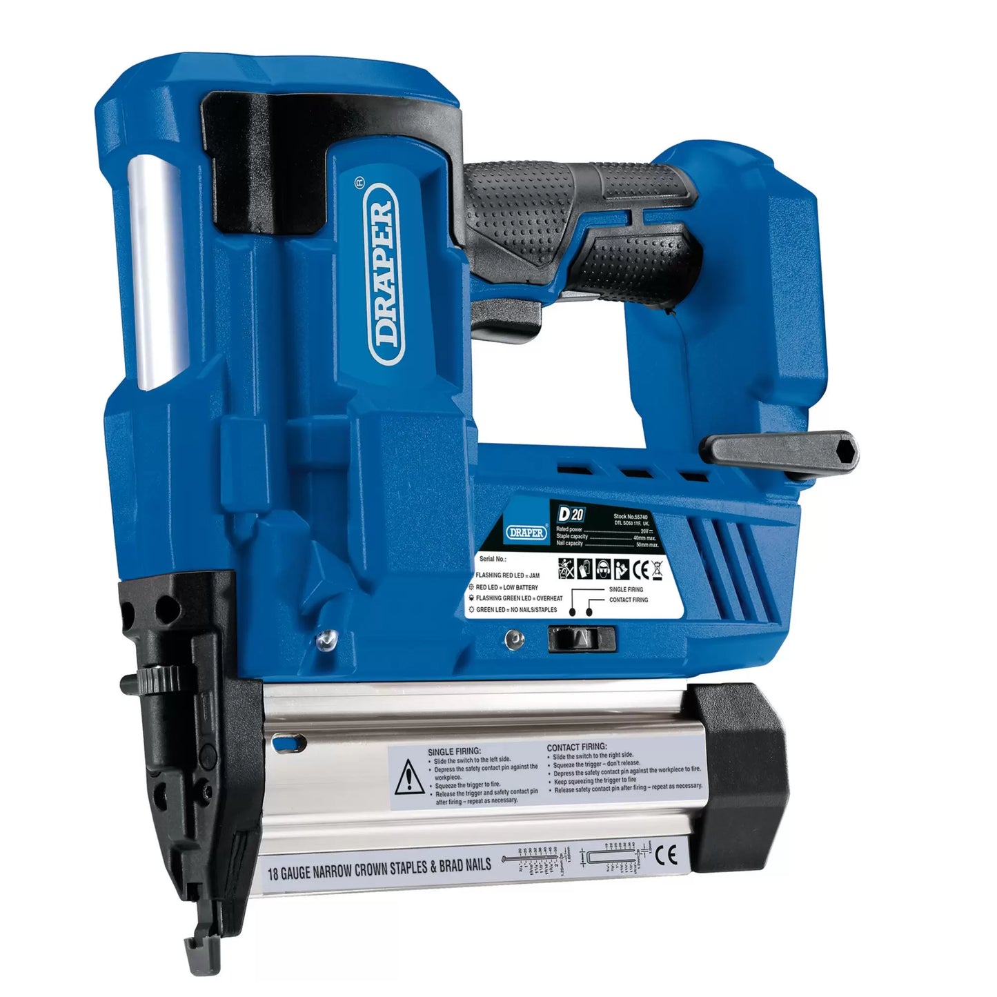 Draper Tools - 55740 - D20 20V Nailer/Stapler (Sold Bare)