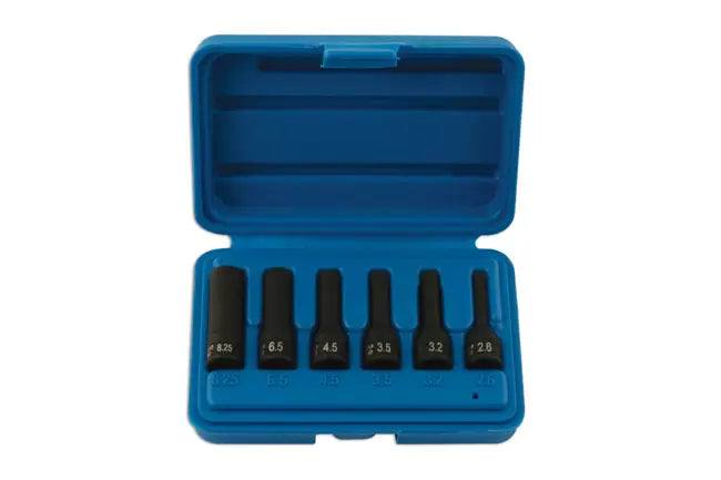 Laser - 5785 - Glow Plug Electrode Removal Sockets 1/4"D 6pc