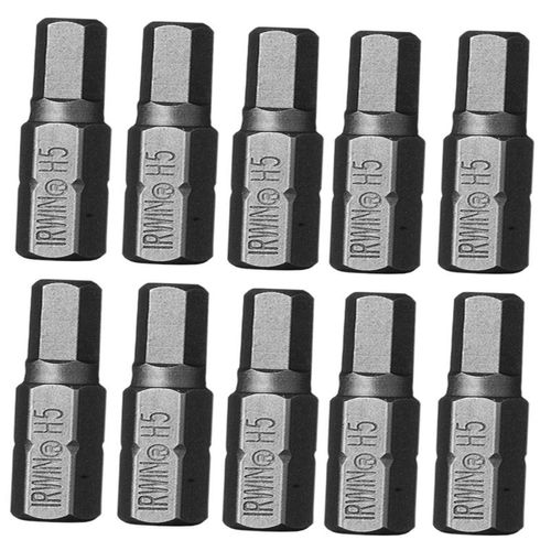 IRWIN 10504350 1/4 Inch Hexagonal Bits 8x25mm (Pack Of 10 Pieces)