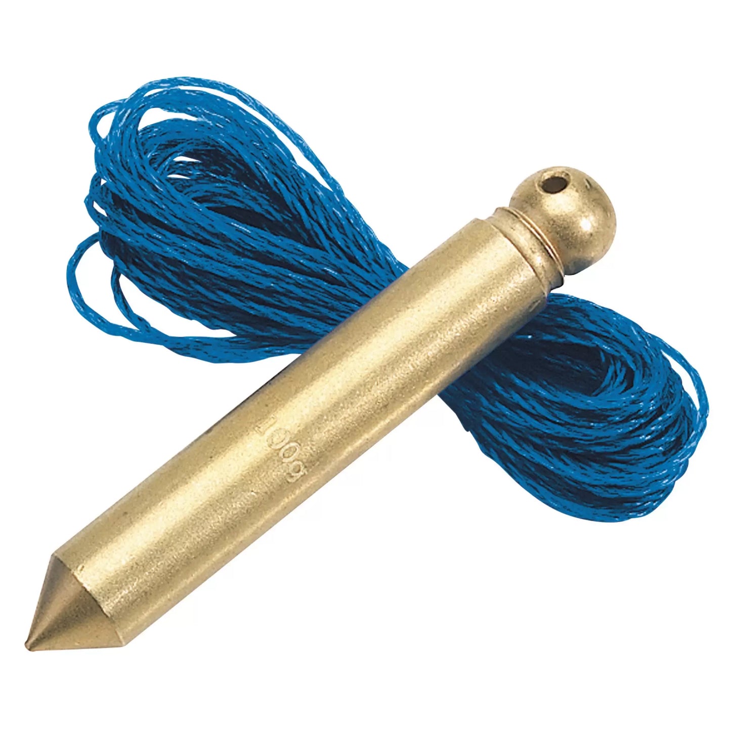 Draper Tools - 60698 - Solid Brass Plumb Bob with Nylon Line, 100g, 5m