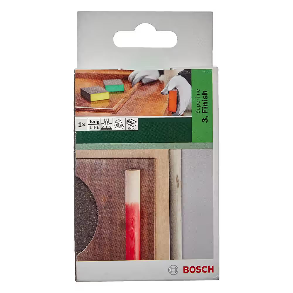 Bosch Contour Sanding Sponge, Very Fine (180 Grit) - 2609256348
