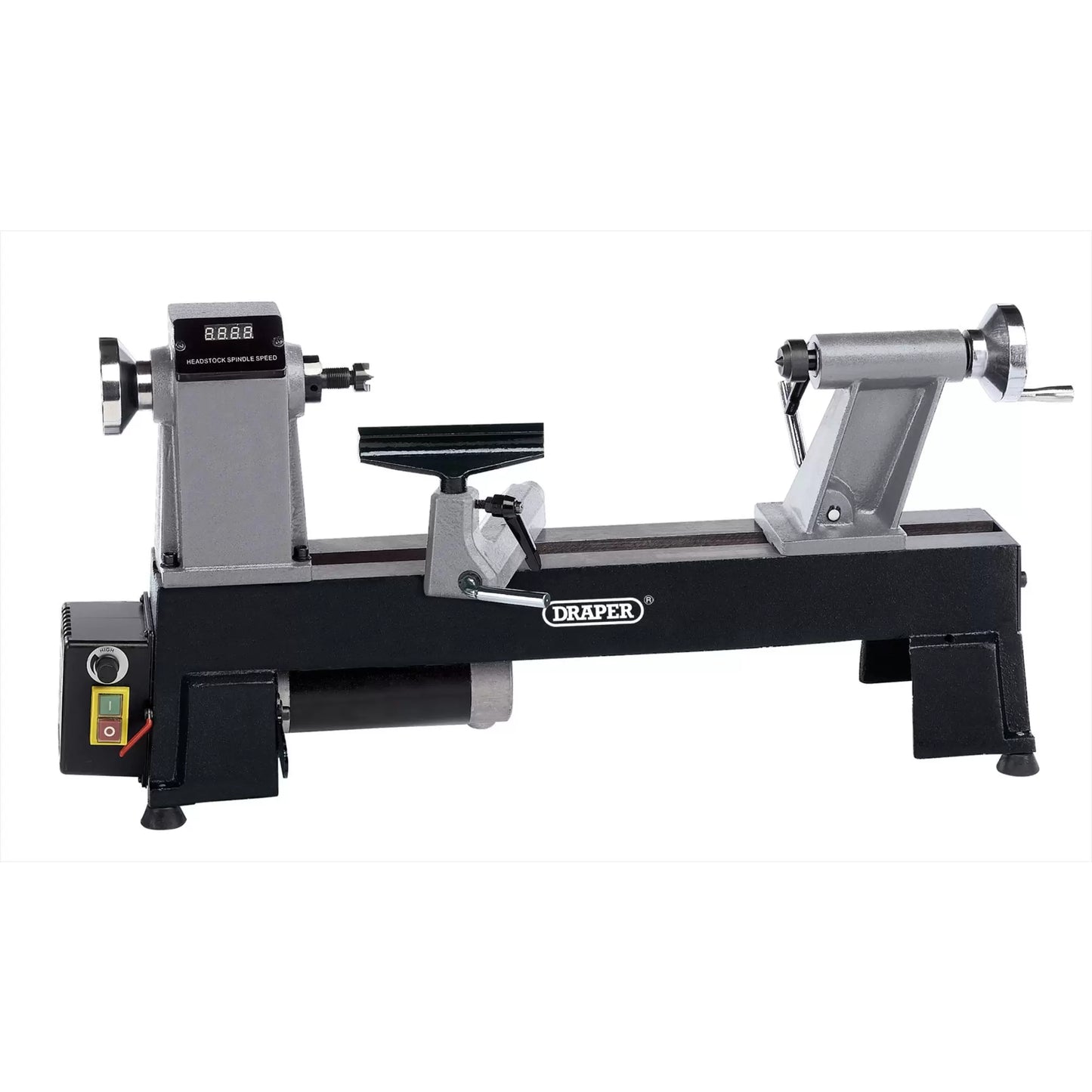 Draper Tools - 60989 - Compact Digital Variable Speed Wood Lathe, 550W
