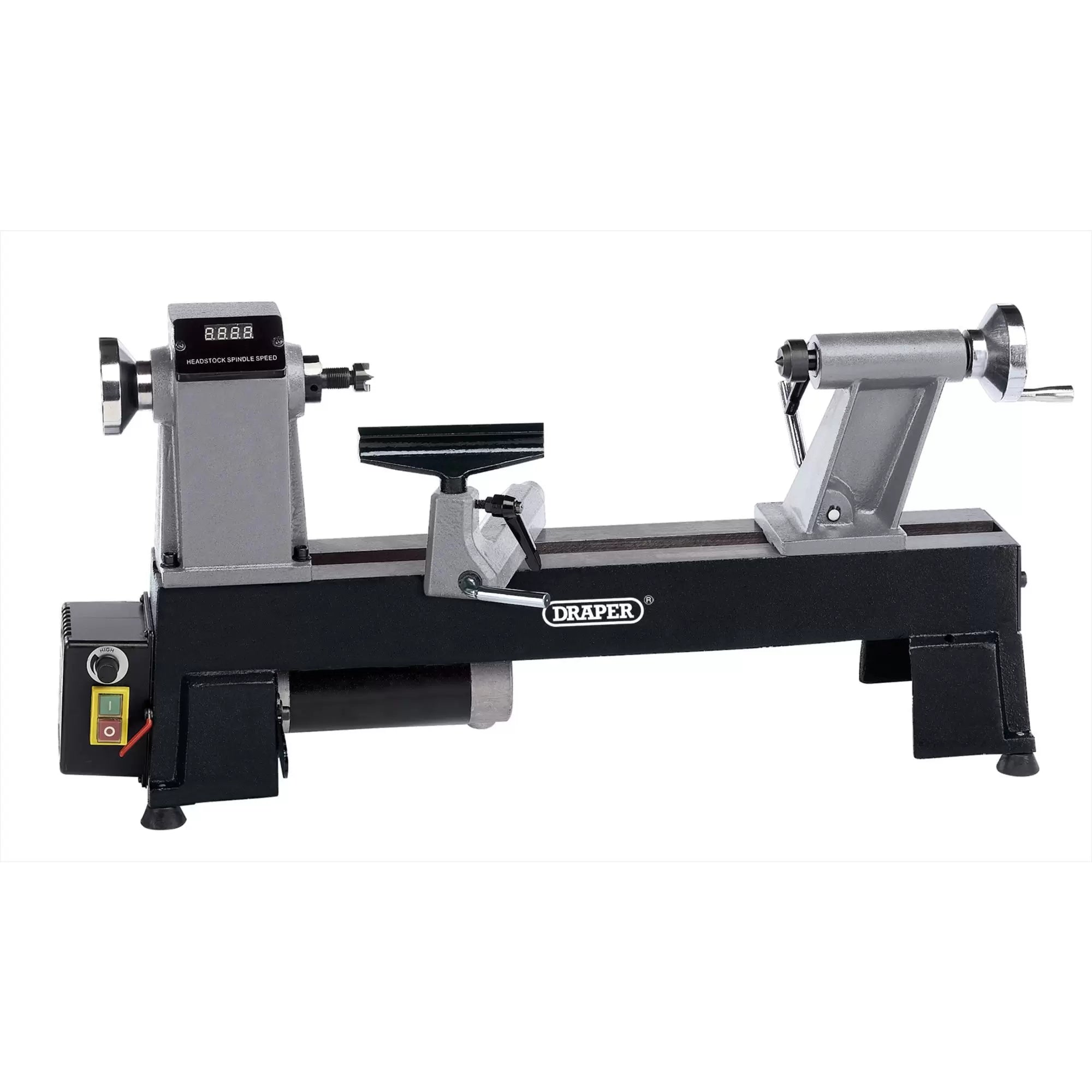 Draper Tools - 60989 - Compact Digital Variable Speed Wood Lathe, 550W