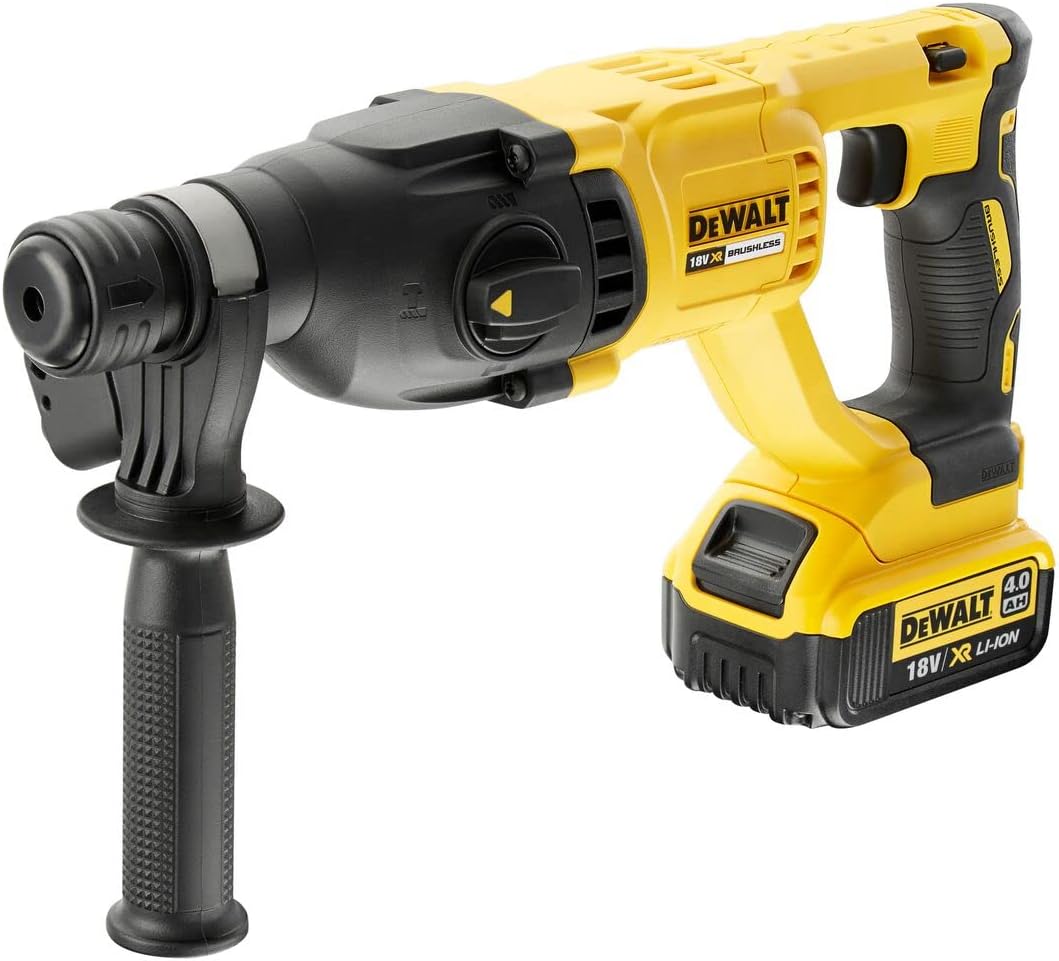 DEWALT DCH133M1-GB 18V 26mm Brushless SDS+ Hammer – Yellow/Black, 3 Year Warranty