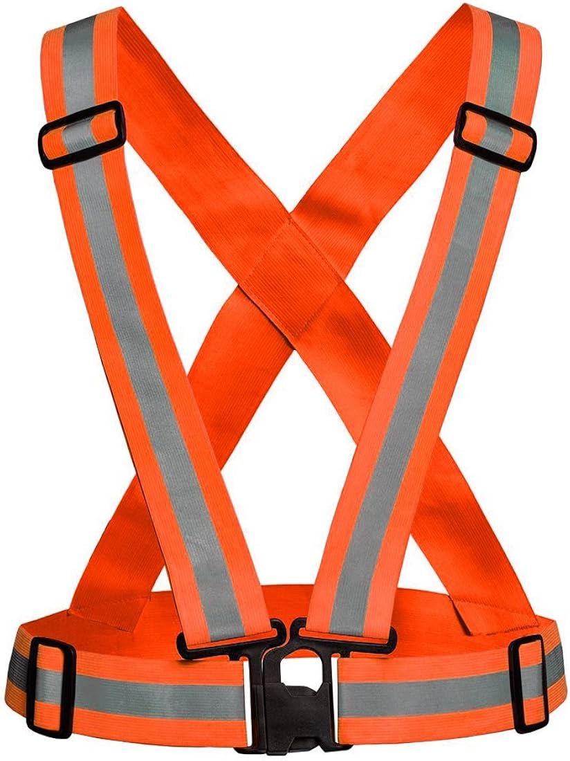 Empiral Adjustable Safety Belt, Hi-Vis Waist Belt for Night Visibility - Orange