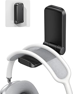 Lamicall Headphone Stand Sticky Headset Hanger Under Desk (Black)