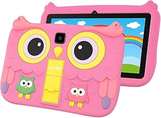 Modio M43 Kids Tablet 10.1 Inch, 8GB RAM + 512GB ROM, Dual SIM, 8000mAh, Shockproof Owl Case (Pink)