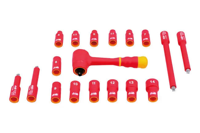 Laser - 6145 - Insulated Socket Set 1/4"D 18pc