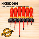 INGCO 6-Piece VDE 1000V Insulated Screwdriver Set – Professional Electrician Tools – HKISD0608