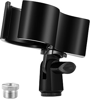 TERRIFI Upgraded Universal Microphone Clip Holder, Adjustable Mic Clip