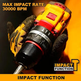 INGCO 20V Cordless Brushless Impact Drill Kit – 55Nm, 2 Batteries, 50-Piece Bits & Case