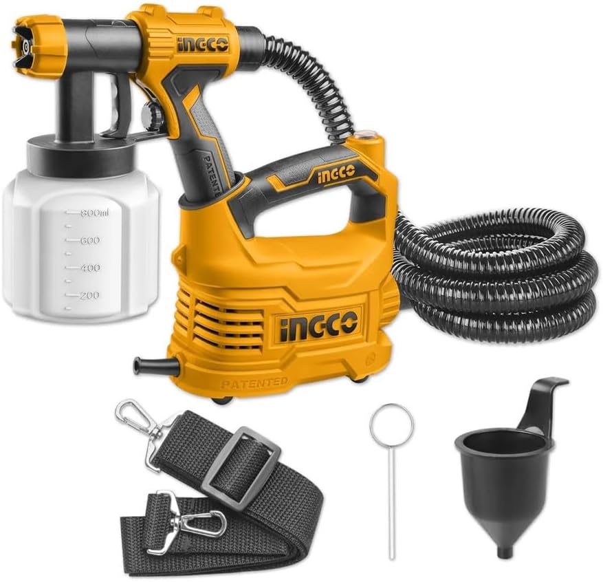 INGCO 550W High-Power Electric Paint Spray Gun with 800ml Cup – (Model)