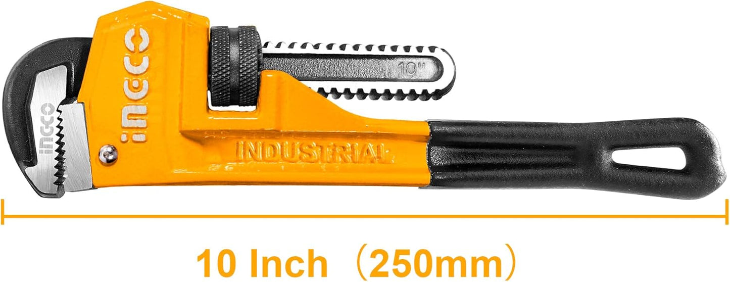 INGCO Adjustable Pipe Wrench 10 Inch (250mm) – HPW0810
