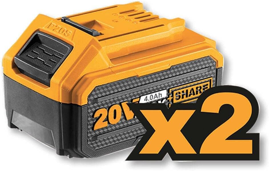 &nbsp;INGCO 20V Cordless Rotary Hammer Drill Kit – 4Ah Battery, 3-Function, with Bits – CRHLI202287