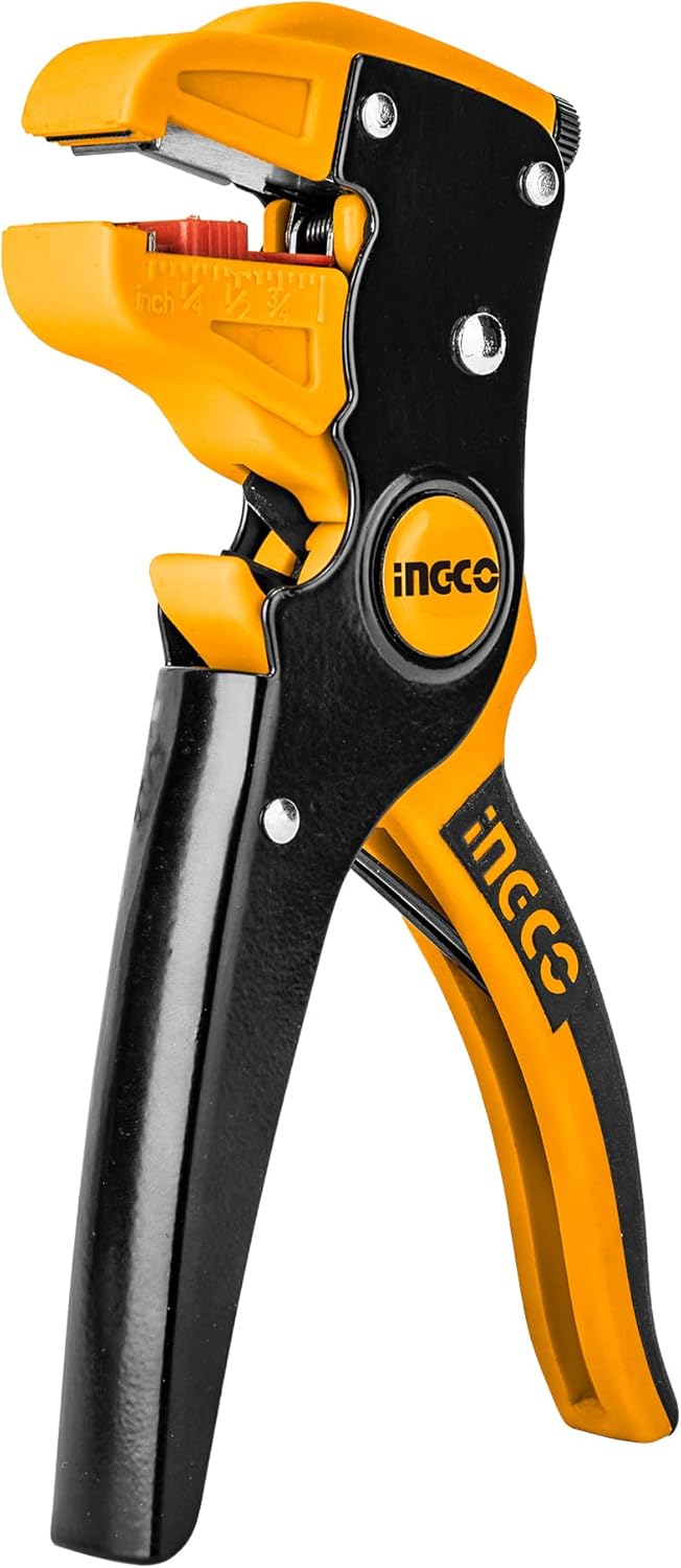&nbsp;INGCO Professional Wire Stripper, Cutter &amp; Crimper – Self-Adjusting, 10-24 AWG – HWSP15608
