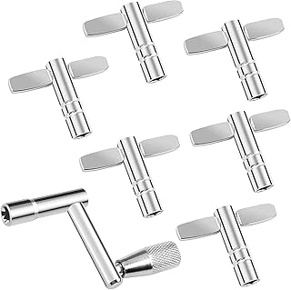 Excefore Drum Keys, 7 Pcs Universal Drum Key Tuner, Chrome-Plated Steel