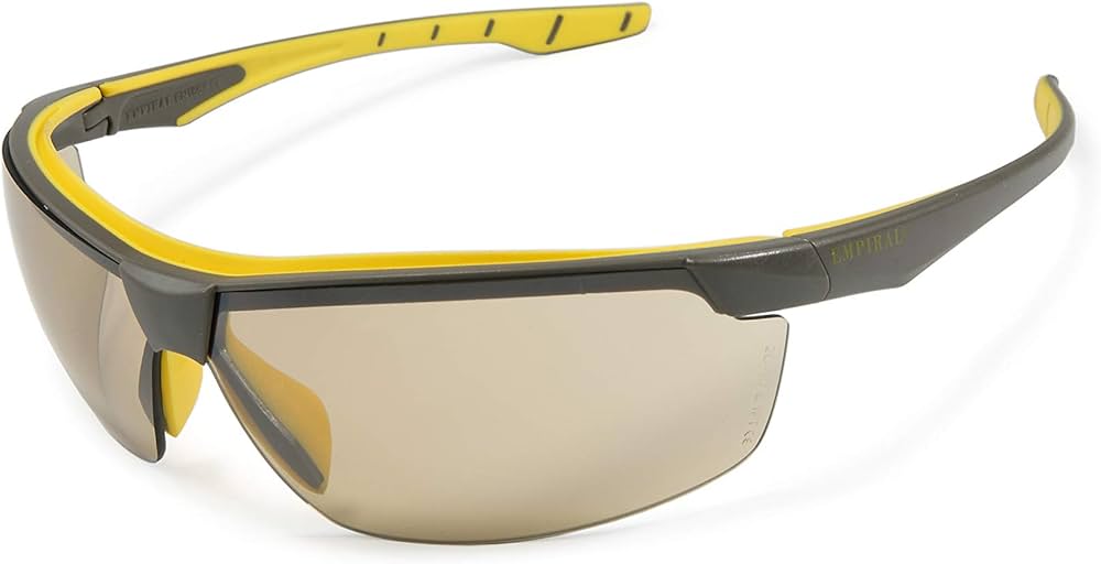 Empiral Super Fit Tinted UV Safety Goggles, Clear Lens Brown/Yellow Frame - Pack of 12