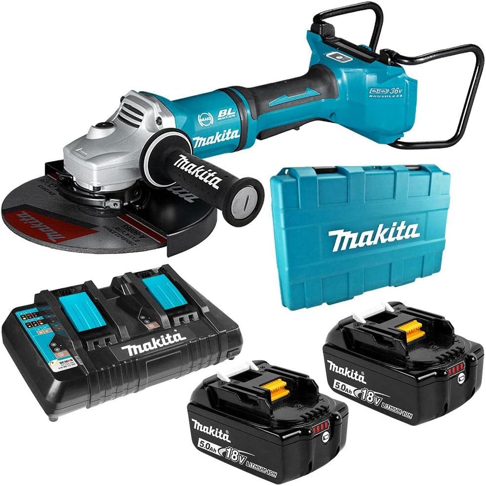 Makita Cordless Angle Grinder (BL) 230mm 18Vx2 LXT Li-Ion – Model DGA901T2U1