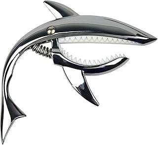 Guitar Capo, Creative Shark Personalized Zinc Alloy Tone Clamp, Silver