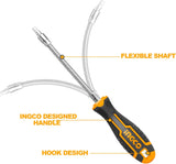 INGCO 12-Piece Flexible Shaft Screwdriver Set – Magnetic, with Extension – AKSDFL1208