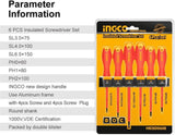 INGCO 6-Piece VDE 1000V Insulated Screwdriver Set – Professional Electrician Tools – HKISD0608