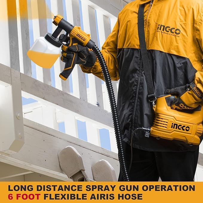 INGCO 550W High-Power Electric Paint Spray Gun with 800ml Cup – (Model)