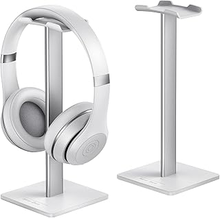 Mumoo Bear Headphone Stand with Aluminum Supporting Bar (White)