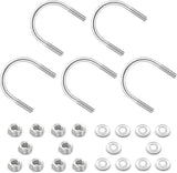 SS304 U-Bolt with 4 Washers & 4 Nuts – 1 Inch (Stainless Steel 304)