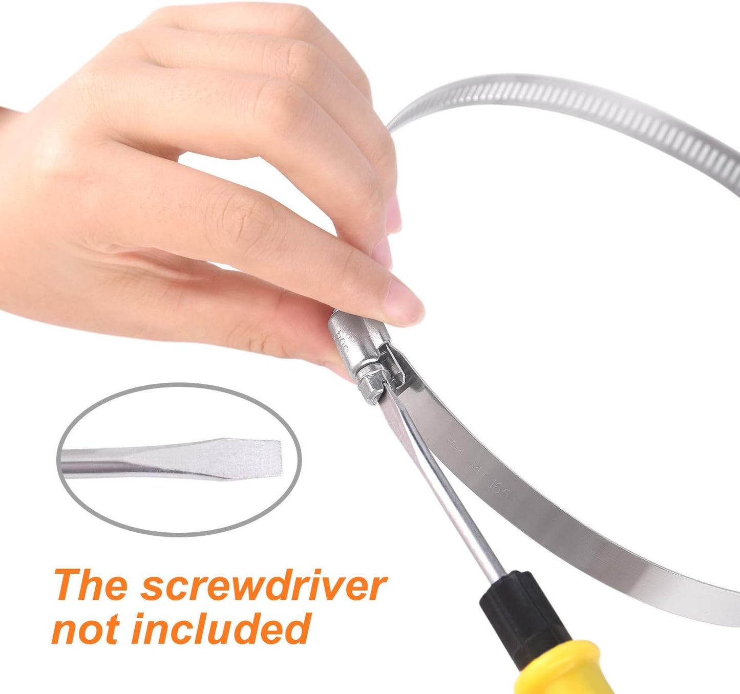 304 Stainless Steel Adjustable Hose Clamp – Worm Gear Drive (59–82mm) | for Automotive, Mechanical & Agriculture