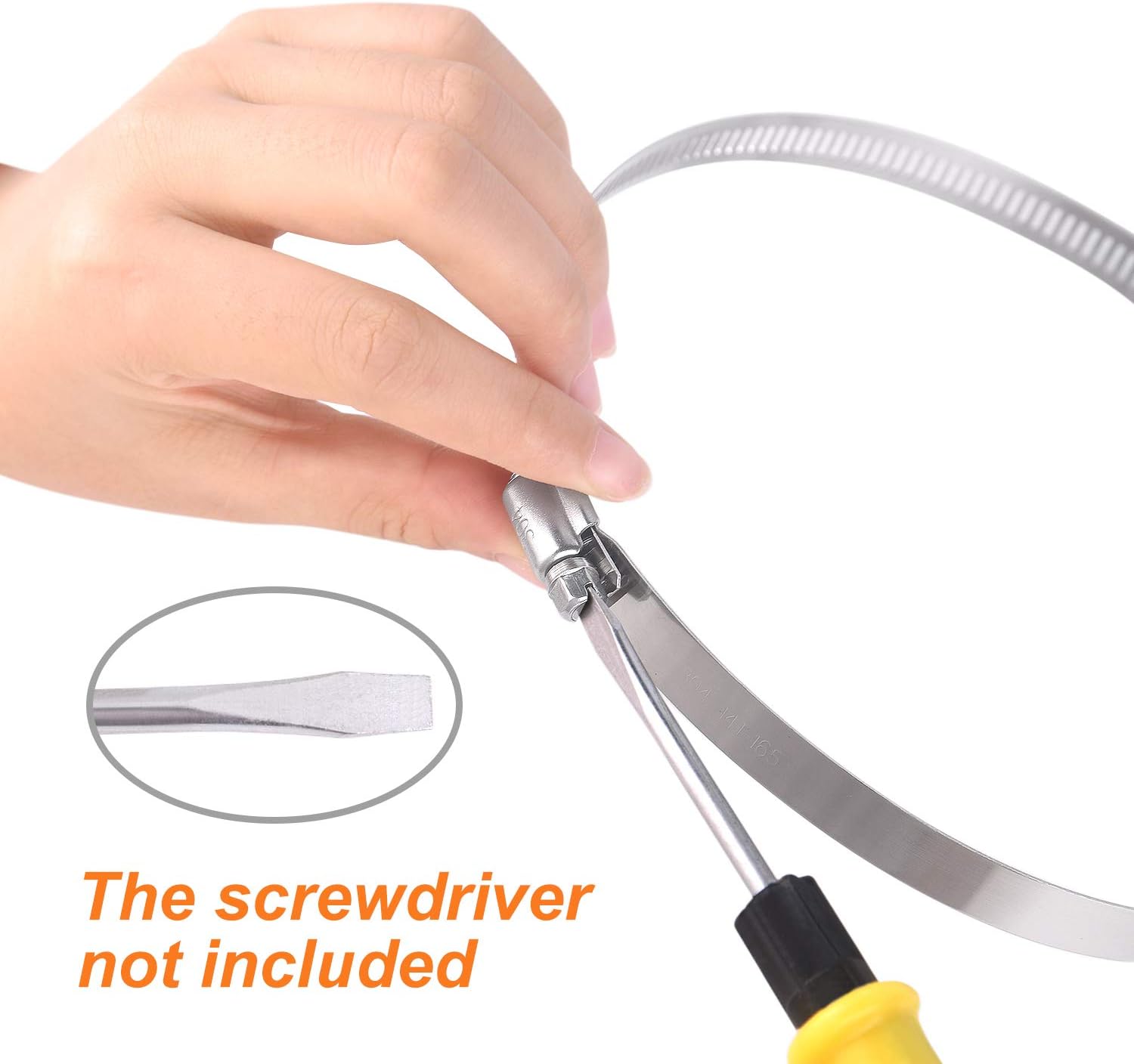 304 Stainless Steel Adjustable Hose Clamp – Worm Gear Drive (59–82mm) | for Automotive, Mechanical & Agriculture