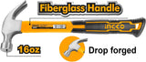 INGCO 16oz Claw Hammer with Fiberglass Handle – HCHS8016