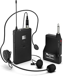 FIFINE Wireless Microphone System with Headset & Lavalier Mics (K037B)