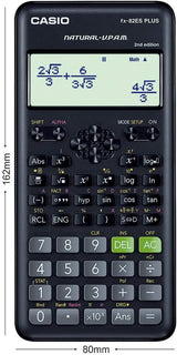 Casio FX82ESPLUSBK, Scientific Calculator, 252 Functions, Black