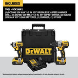 DEWALT DCK299P2 20V MAX Hammer Drill & Impact Driver Combo Kit – 2 Batteries & Charger