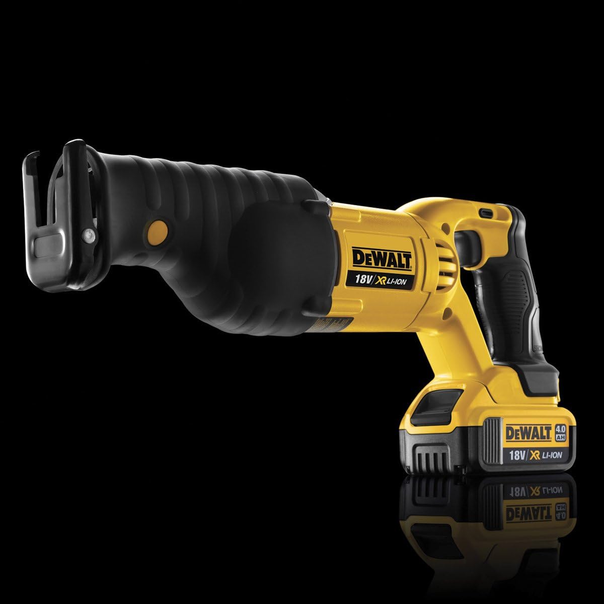 DEWALT DCS380M2-GB 18V Premium Reciprocating Saw – 2 x 4.0Ah Batteries, Charger & Kitbox, Yellow/Black, 3 Year Warranty